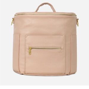 Fawn Design Blush Pink Leather Diaper Bag